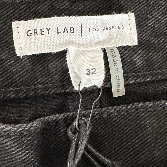 Brand New Grey Lab Los Angeles Criss Cross Waist Wide Leg Jeans Black Size 32 - Picture 7 of 8